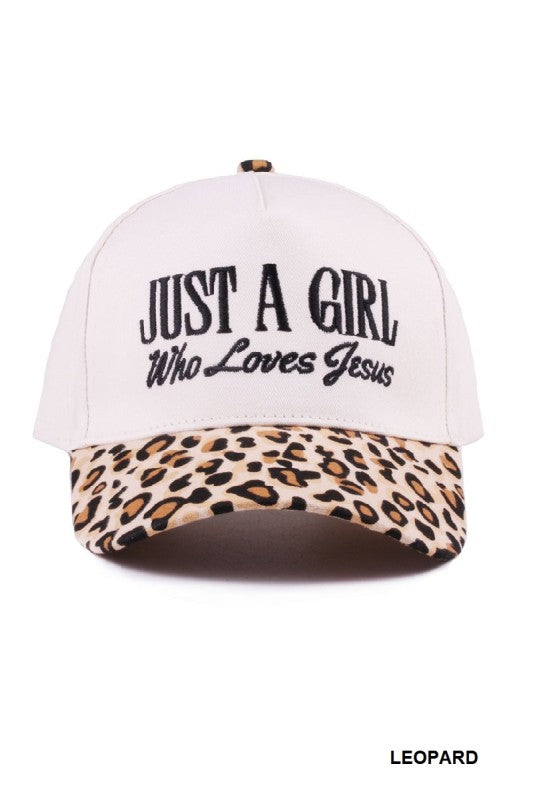 A Girl Who Loves Jesus Leopard Hat