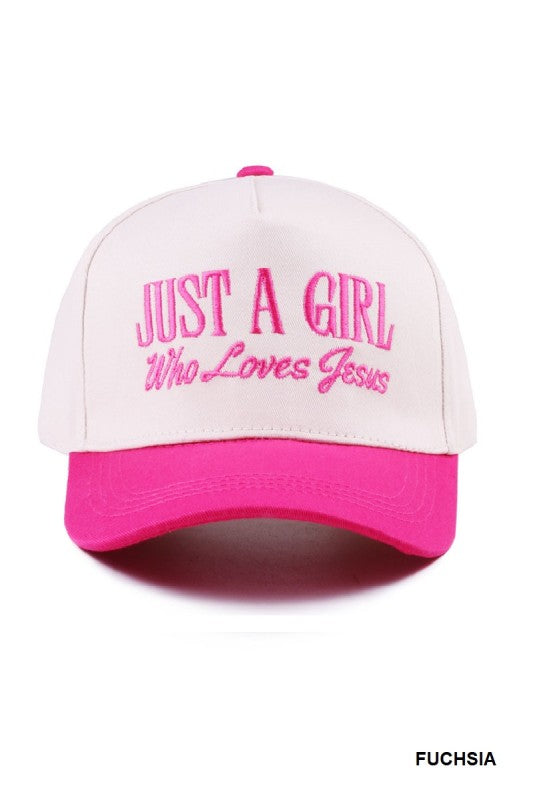 A Girl Who Loves Jesus Fuchsia Hat