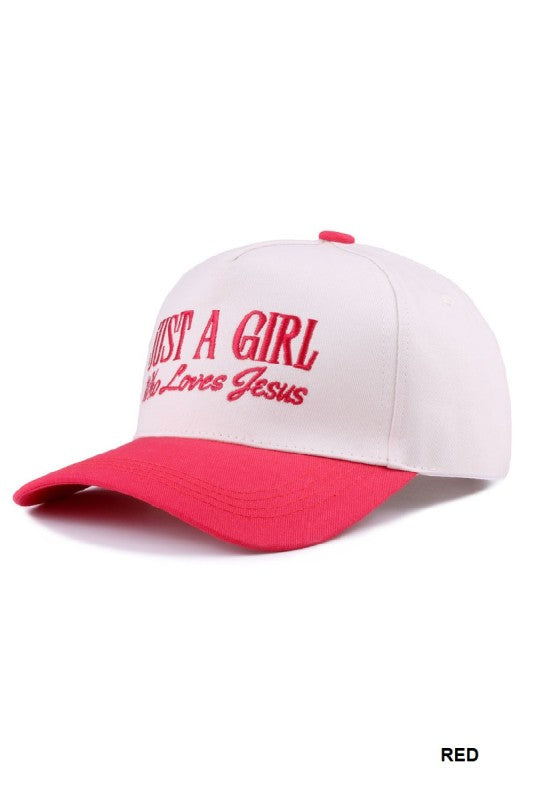 A Girl Who Loves Jesus Red Hat