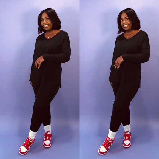 It's Cozy Set Black Curvy