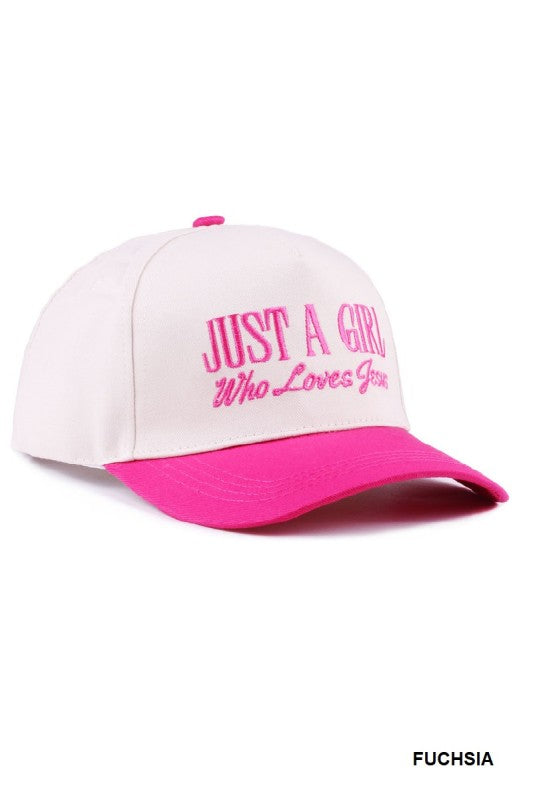 A Girl Who Loves Jesus Fuchsia Hat