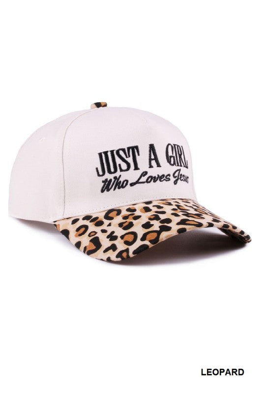 A Girl Who Loves Jesus Leopard Hat