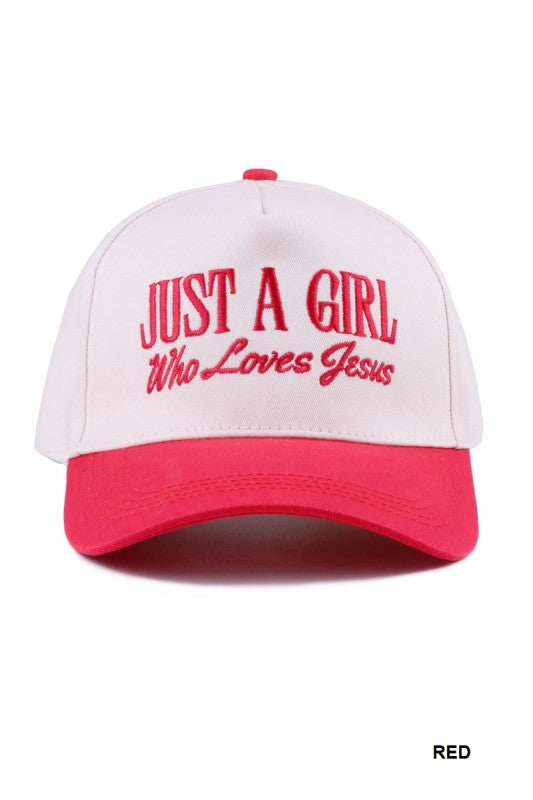A Girl Who Loves Jesus Red Hat