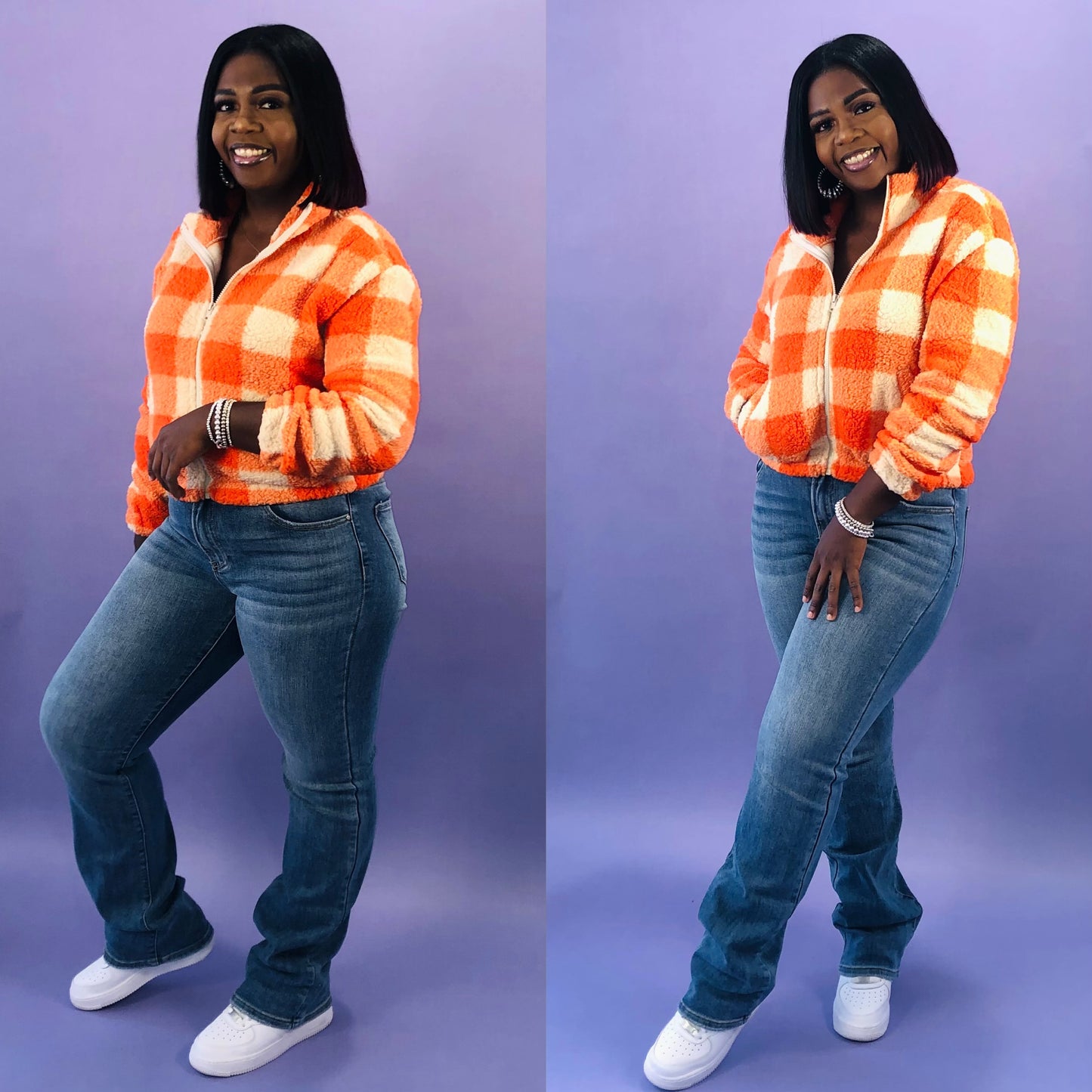 Tangerine Tango Faux Fur Jacket