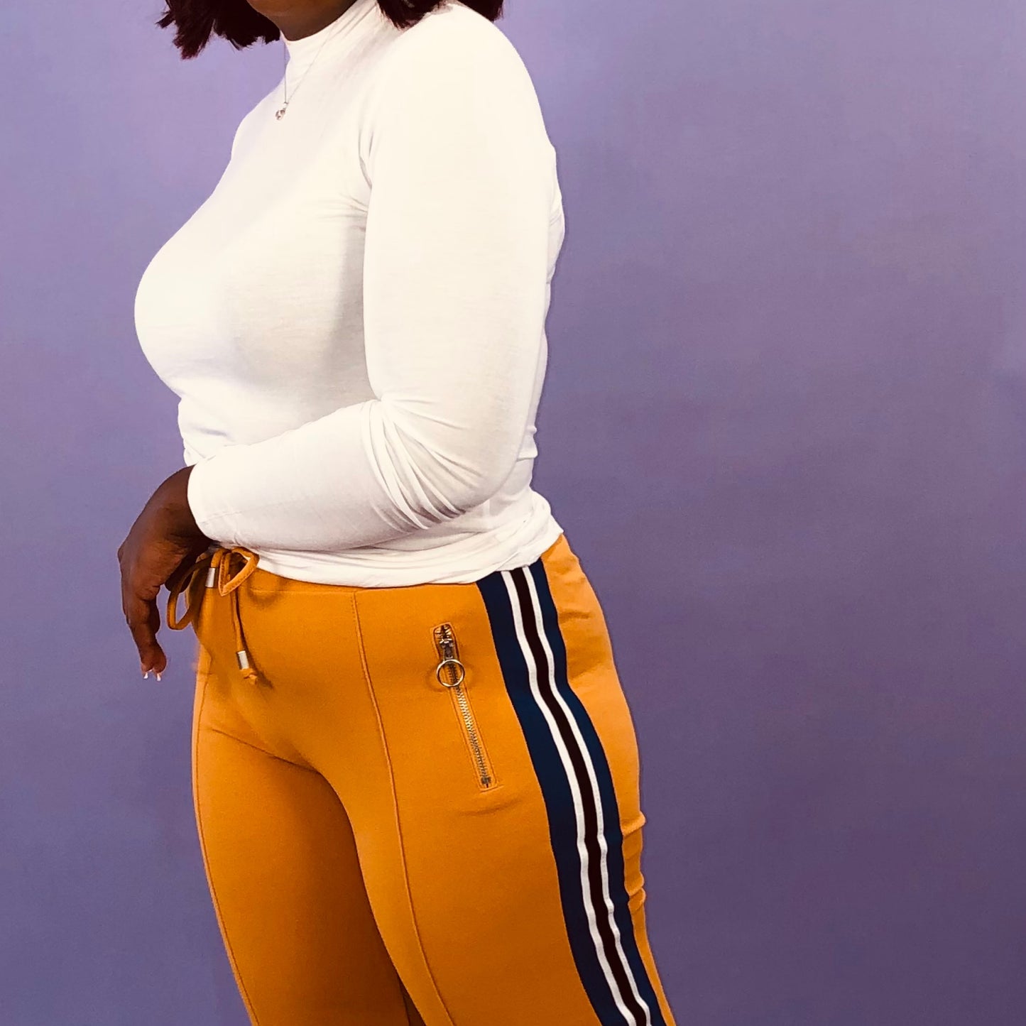 Nia Long Sleeve Mock Neck Top